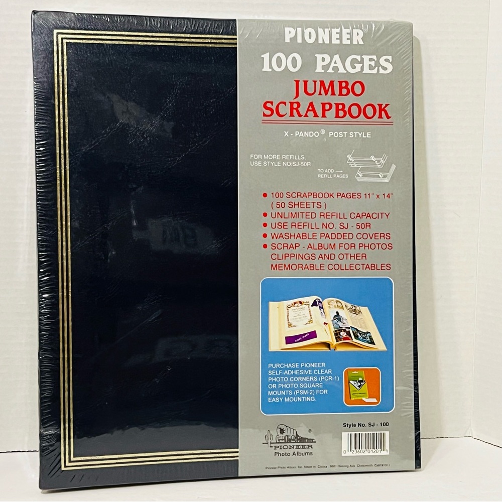 PIONEER DARK NAVY SJ-100 JUMBO ALBUM 100 PGS PHOTO SCRAPBOOK X-PANDO POST STYLE